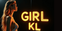 Girl KL neon sign with Kuala Lumpur sex call girl in the background.